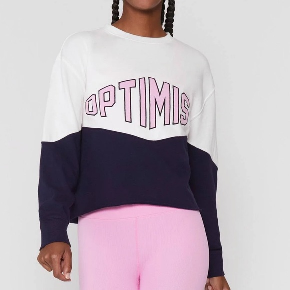 Spiritual Gangster | Optimist Contrast Mazzy Sweatshirt in Stone/Night | Small - Picture 1 of 5